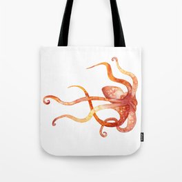 Watercolour Octopus - Red and Orange Tote Bag