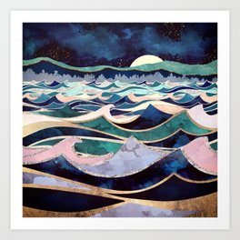 Moonlit Ocean Art Print