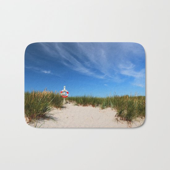 Dunes at the beach - summer holiday Island Outdoors Sea Ocean #Society6 Bath Mat