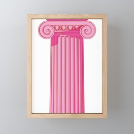 Iconic Pink Ionic Column Framed Mini Art Print