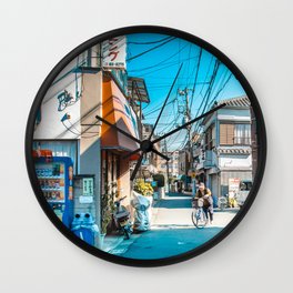 Anime Tokyo Streets Wall Clock | Anime, Goldenhour, Everydayscene, Kyoto, Photo, Lofi, Manga, Cola, Bicycle, Soda 