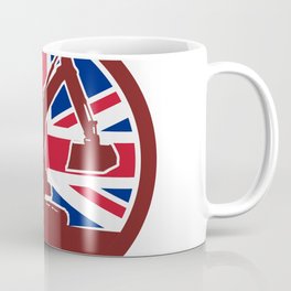 British Mechanical Digger Union Jack Flag Icon Coffee Mug