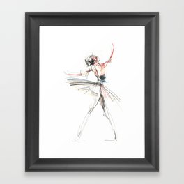 Original Ballet Dance Drawing Framed Art Print