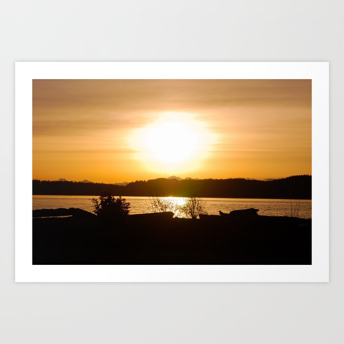 Puget Sound Sunset Art Print