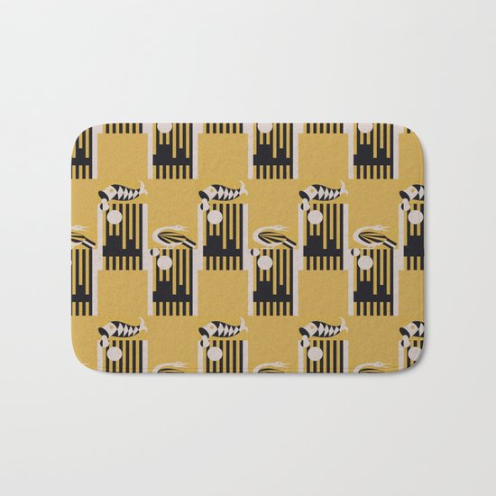 Art Deco Bird & Fish - Hemingway Bath Mat