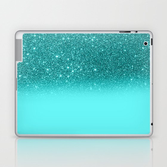 Turquoise Ombre Laptop & iPad Skin