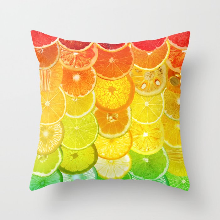 Fruit Madness - Citrus Throw Pillow