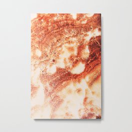 Marble Flow - Rust Orange Metal Print | Rustorange, Marbleart, Marblestone, Abstractart, Minimaldesign, Interiordesign, Trend, Homedecor, Orangemarble, Burntorange 