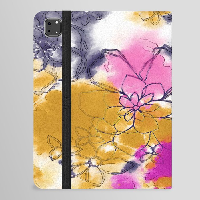 Abstract Flowers - Watercolour Paiting iPad Folio Case