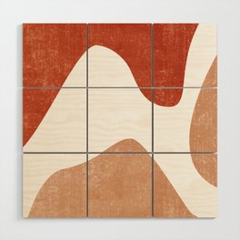 Terracotta Art Print 7 - Terracotta Abstract - Modern, Minimal, Contemporary Print - Burnt Orange Wood Wall Art