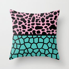 Memphis Style Spotted Pattern 628 Throw Pillow