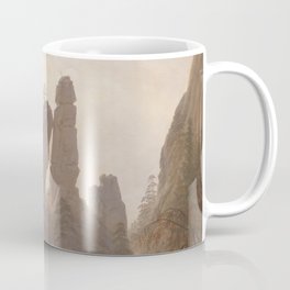 Caspar David Friedrich - Rocky Lanscape in the Elbe Sandstone Mountains Coffee Mug