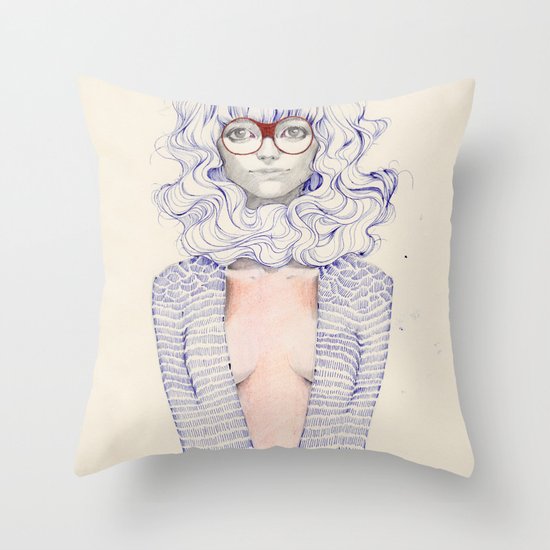 Hair Play Throw Pillow