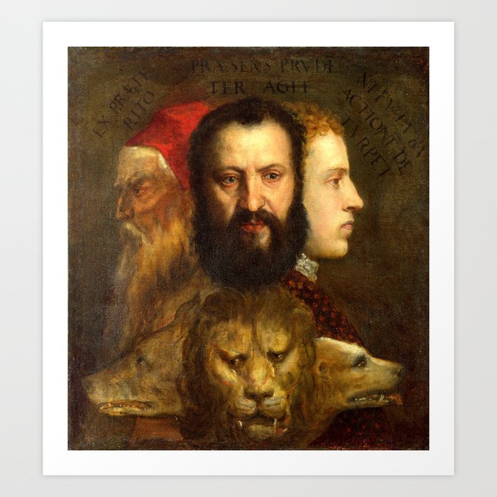 Titian The Allegory of Prudence Art Print
