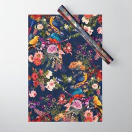 FLORAL AND BIRDS XII Wrapping Paper