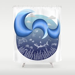 Big Swell Shower Curtain