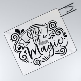 Open The Magic Read Books Picnic Blanket