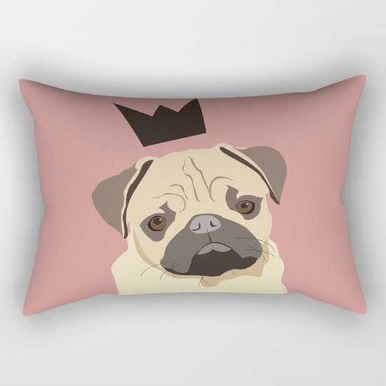 Royal pug Rectangular Pillow