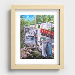 Arch Bridge at Lower End Of Ellicott City, MD Recessed Framed Print