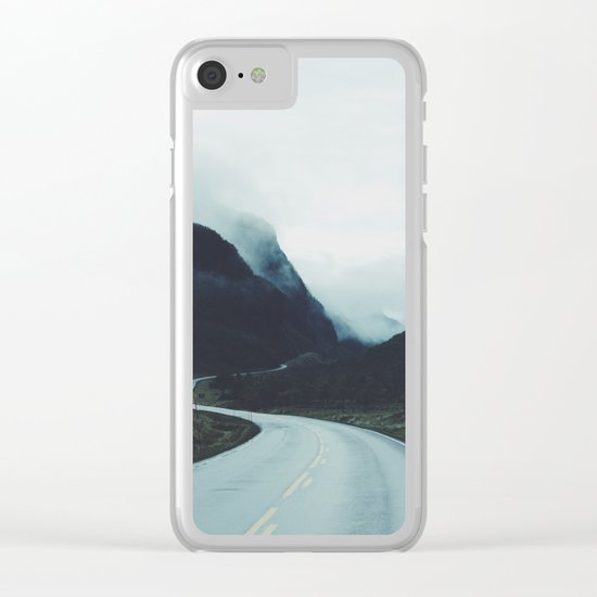 Dark road Clear iPhone Case