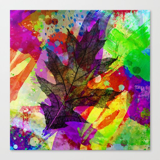 Splash leaf Canvas Print