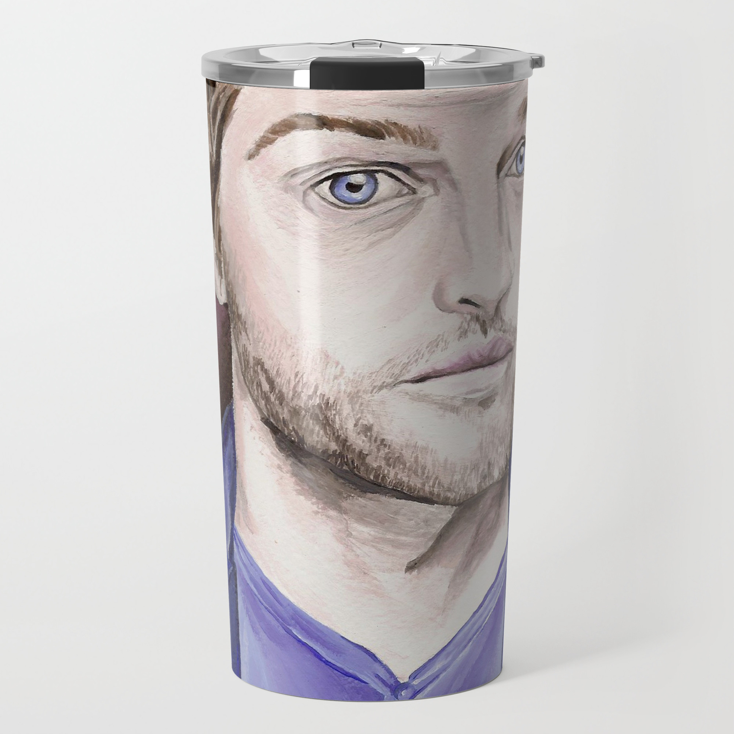 Misha Collins Acrylic Painting Travel Mug By Abigail94 Society6