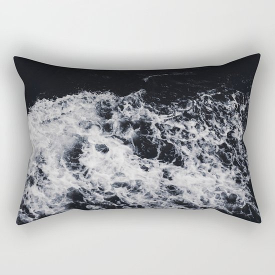 Waves #dark Rectangular Pillow