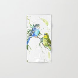 Parakeets, budgies pet bird home decor Hand & Bath Towel