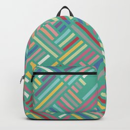 Hand Drawn Colors Stripes in Retro Colors Backpack