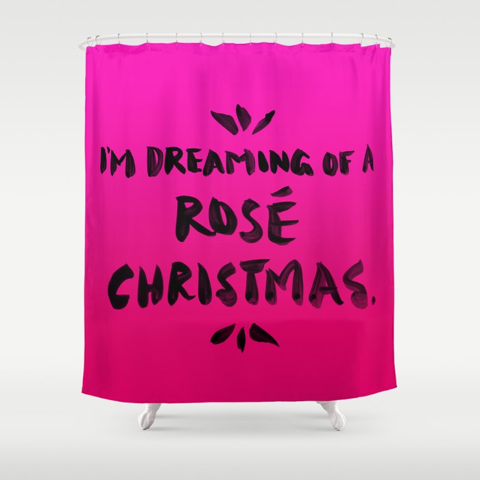 Rosé Christmas Shower Curtain