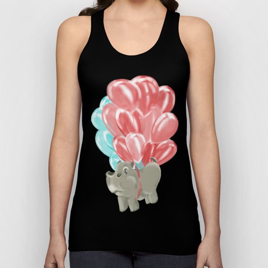 Flying hippos Unisex Tank Top