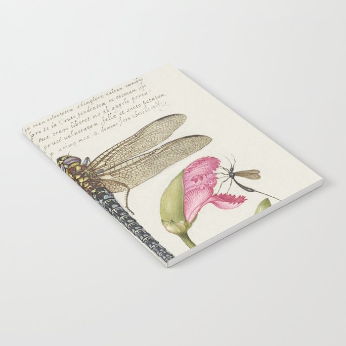 Calligraphic art with Dragonfly and fruit Notebook