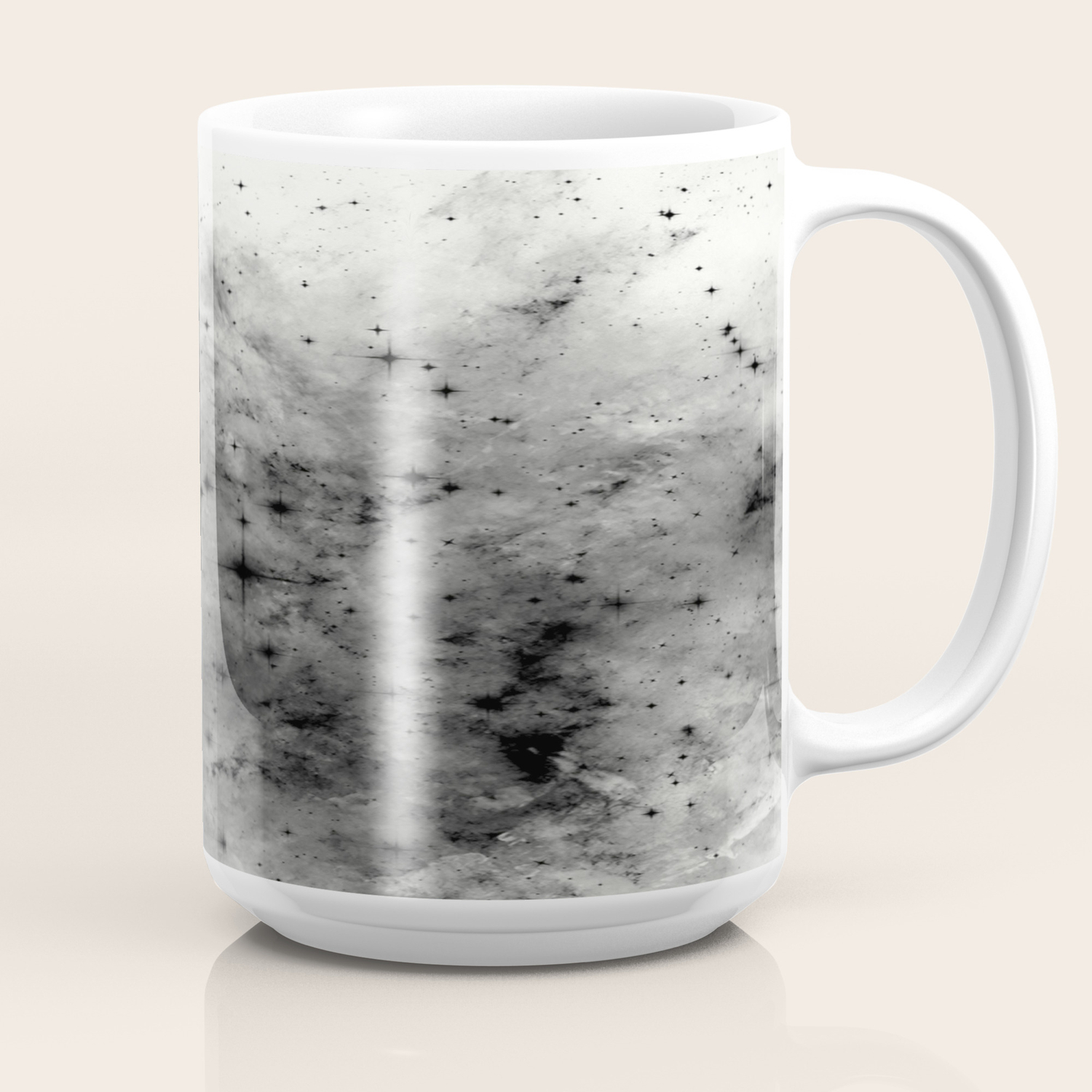 Space Without Colour Black And White Painting Coffee Mug By
