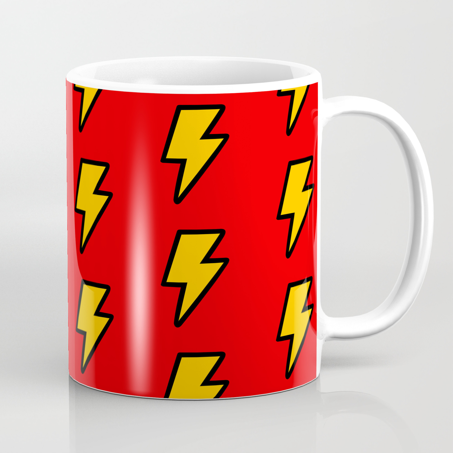 cartoon lightning bolt pattern coffee mug by jezkemp society6 cartoon lightning bolt pattern coffee mug by jezkemp