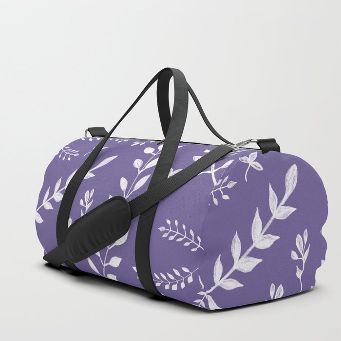 Ultra Violet Leaves Pattern #2 #drawing #decor #art #society6 Duffle Bag