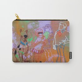 The Gang Carry-All Pouch | Velma, Cartoon, Pattern, Dumbdog, Pop Art, Meddlingkids, Painting, Acrylic, Childhood, Orange 