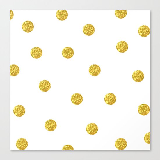 Golden Dots Canvas Print