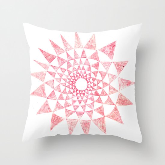 mandala:triangles Throw Pillow