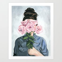 Coming up roses Art Print