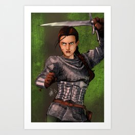 Women with swords Art Print