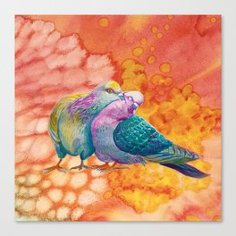 pigeons in love Canvas Print
