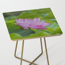 Japanese Waterlily In A Pond In Pink Side Table