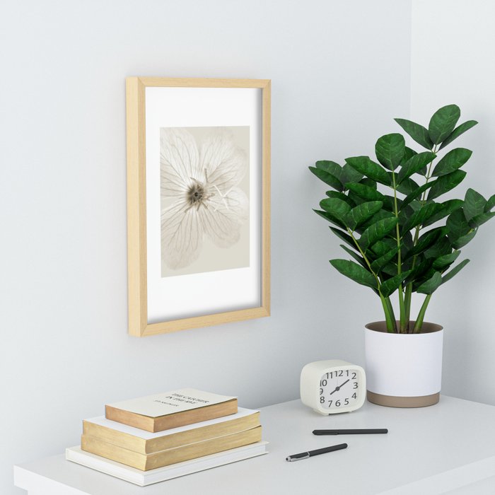 Sepia primrose Framed art print by ARTbyWP | Society6