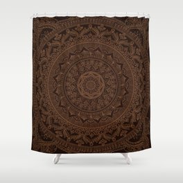 Mandala Dark Chocolate Shower Curtain