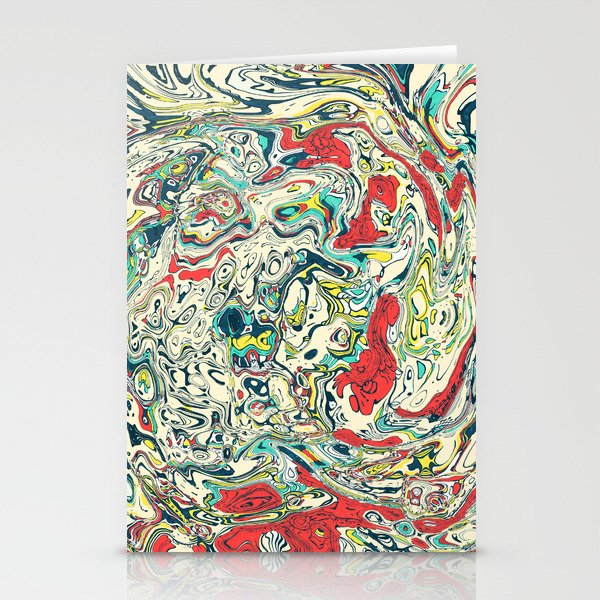 Abstract Marble Painting Stationery Cards