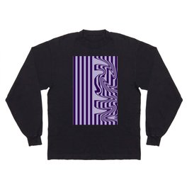 Stripes and Swirls - Purple Long Sleeve T-shirt