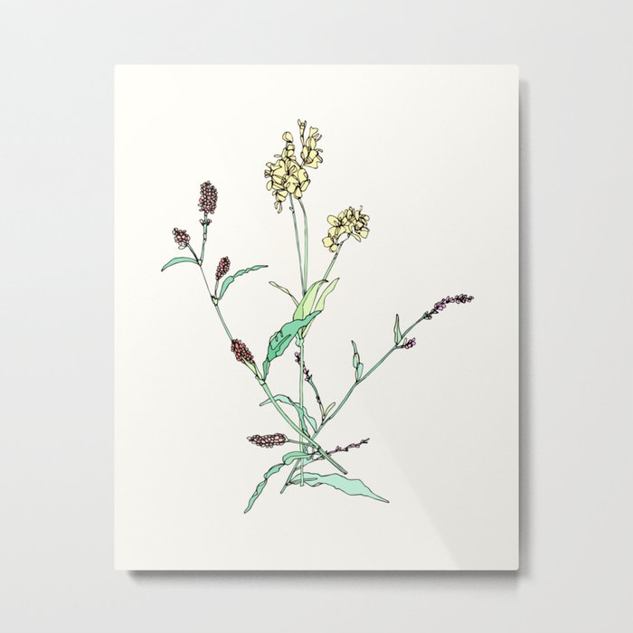 Delicate Wildflowers Metal Print