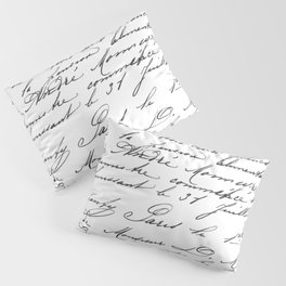 Antique French Script Pillow Sham