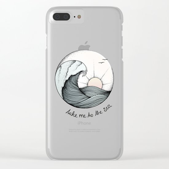 Take me to the sea Clear iPhone Case