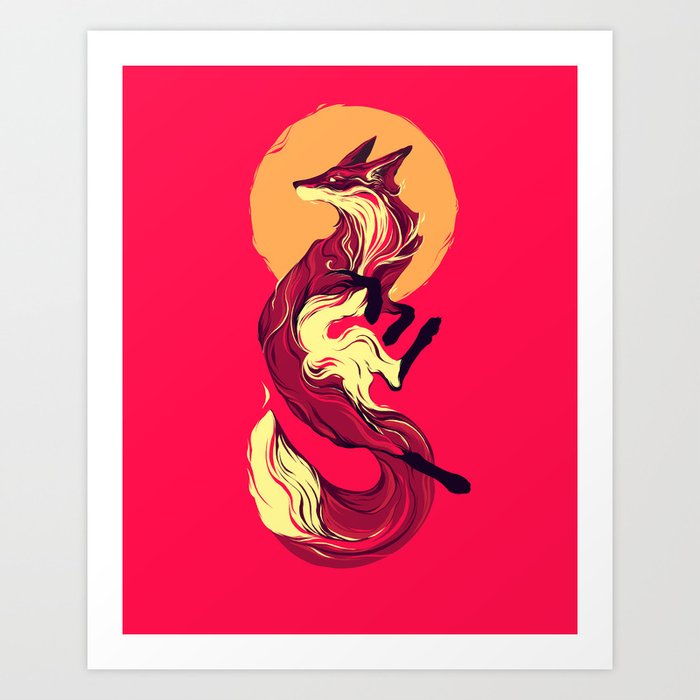 Sun Fox Art Print